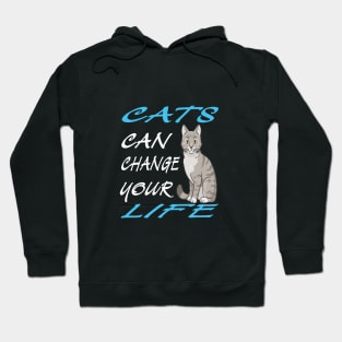 Cat can change your life-v3 Hoodie